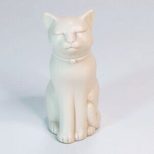 Eclipse Stone Casting Cat Figurine 3.75” Cream Resin Made in Wales 1990